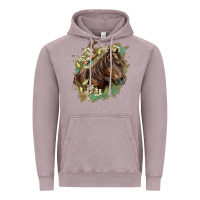 Vintage Zinc missouri horse floral background Vintage Hoodie - LillyAllenDesigns