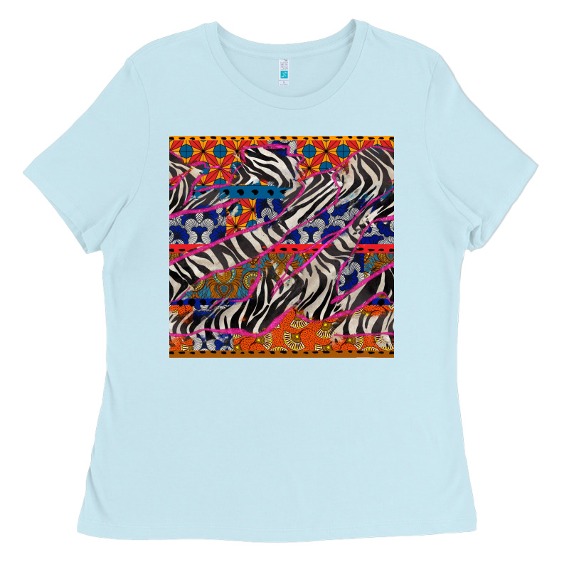 African Ankara Zebra Seamless Pattern Ladies Tee by BundleAndBundleShop | Teevron