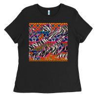 Black african ankara zebra seamless pattern Ladies Tee - BundleAndBundleShop