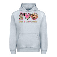 Heather Grey Peace Love Labrador Urban Hoodie - Jasminsmagicworld