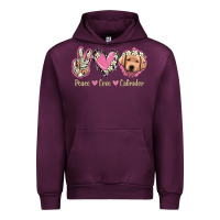 Mauve Wine Peace Love Labrador Urban Hoodie - Jasminsmagicworld