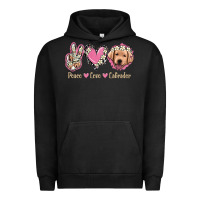 Pigment Black Peace Love Labrador Urban Hoodie - Jasminsmagicworld