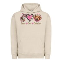 Pigment French Oak Peace Love Labrador Urban Hoodie - Jasminsmagicworld