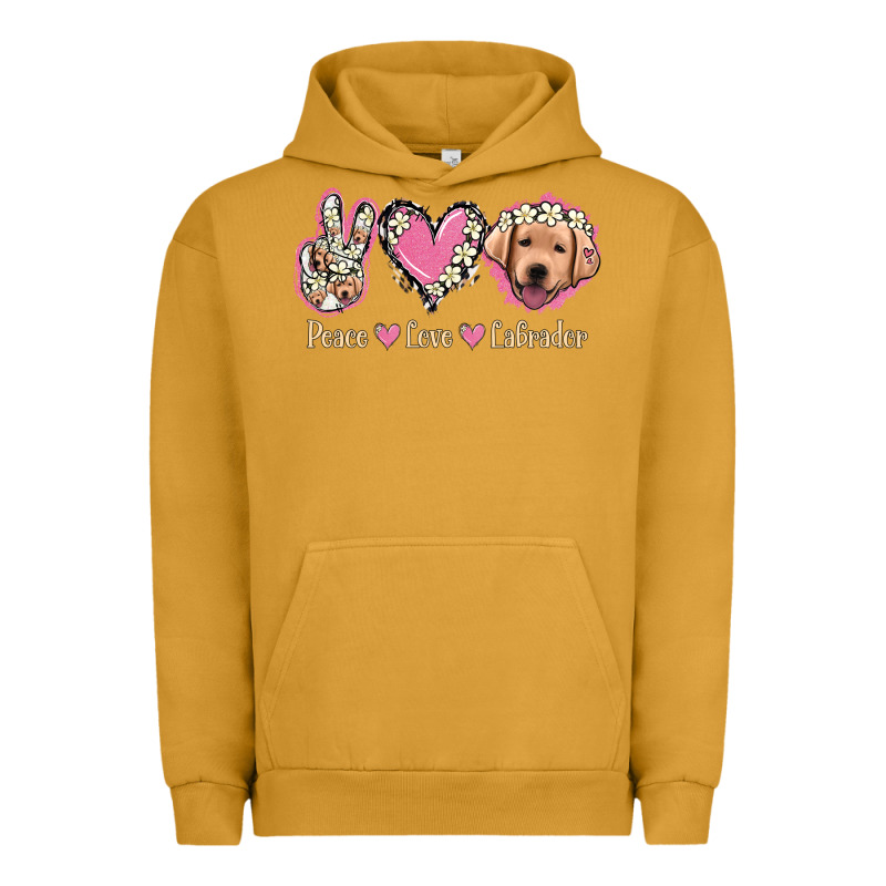 Peace Love Labrador Urban Hoodie by Jasminsmagicworld | Teevron