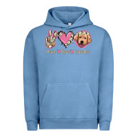 Pigment Pebble Blue Peace Love Labrador Urban Hoodie - Jasminsmagicworld