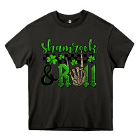 Asphalt St. Patrick's Day Shamrock and roll Heavy Core Tee - OliviaCreatesArt