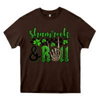 Chocolate Brown St. Patrick's Day Shamrock and roll Heavy Core Tee - OliviaCreatesArt