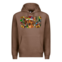Chestnut dachshund christmas joy Premium Hoodie - RanaPortraitStore
