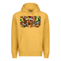Mustard dachshund christmas joy Premium Hoodie - RanaPortraitStore