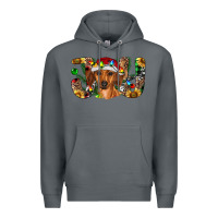 Rock dachshund christmas joy Premium Hoodie - RanaPortraitStore