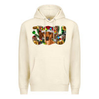 Sandshell dachshund christmas joy Premium Hoodie - RanaPortraitStore