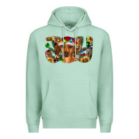 Seafoam dachshund christmas joy Premium Hoodie - RanaPortraitStore