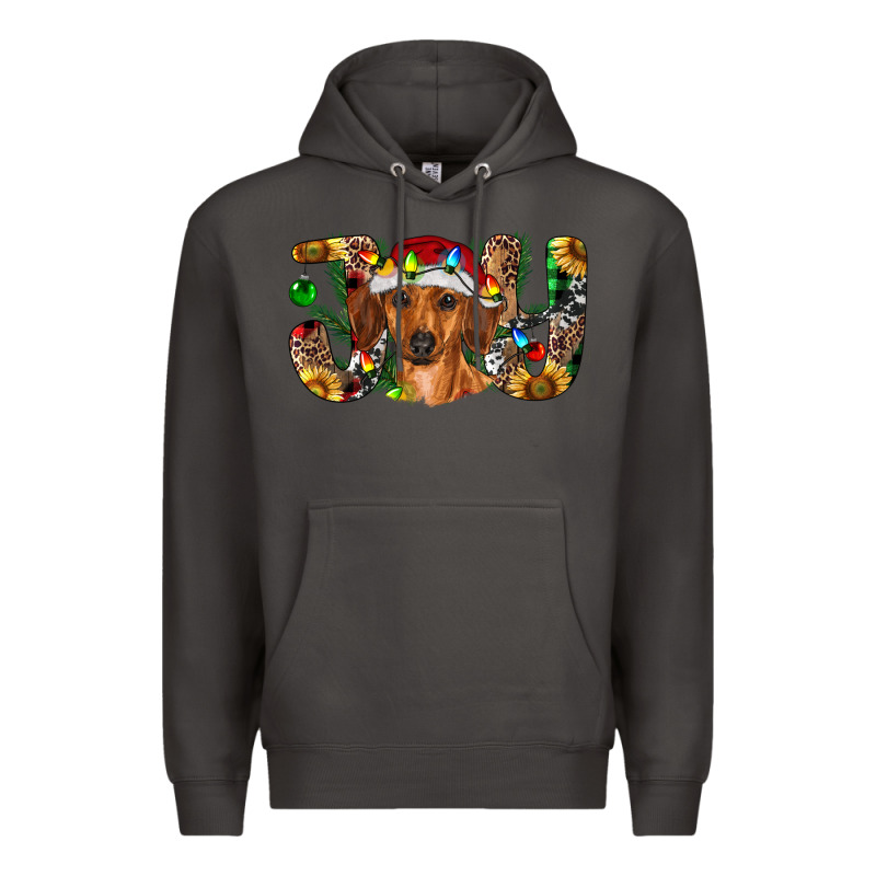 Dachshund Christmas Joy Premium Hoodie by RanaPortraitStore | Teevron