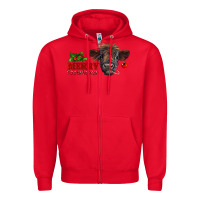 Red Merry Christmas Calf Zipper Hoodie - RanaPortraitStore