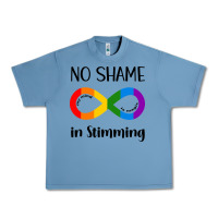 Pebble Blue no Shame Stimming Urban Heavy Tee - CowhideDigitalArt