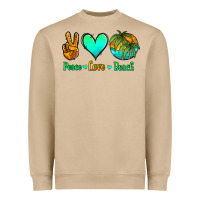 Mushroom peace love beach Heavyweight Sweatshirt - Jasminsmagicworld