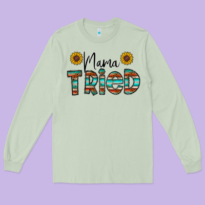 Mama Tried Long Sleeve Tee Designed By Cowhidedigitalart
