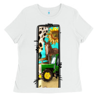 White farm life alphabet lowercase letters l Ladies Tee - BundleAndBundleShop