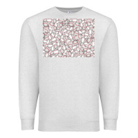 Oatmeal Heather baseball seamless background  (3200x2400px) Premium Sweatshirt - Jasminsmagicworld