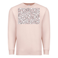 Pale Pink baseball seamless background  (3200x2400px) Premium Sweatshirt - Jasminsmagicworld