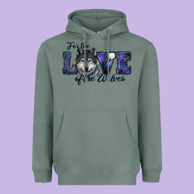 For The Love Of The Wolves Heavyweight Hoodie Designed By Ranaportraitstore