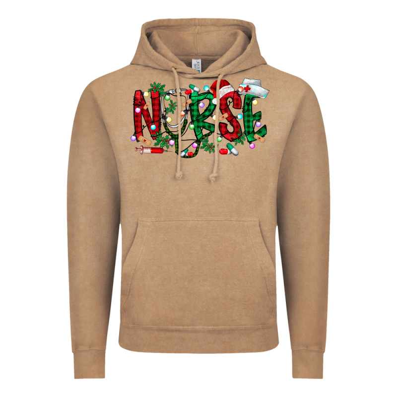 Nurse Christmas Vintage Hoodie by RacoonDesign | Teevron