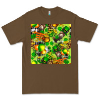 Cacao St. Patrick's Donkey With Shamrock Seamless Premium Tee - FaDigitalArtStudio