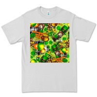 Dove Grey St. Patrick's Donkey With Shamrock Seamless Premium Tee - FaDigitalArtStudio
