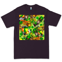 Plum St. Patrick's Donkey With Shamrock Seamless Premium Tee - FaDigitalArtStudio