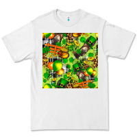 White St. Patrick's Donkey With Shamrock Seamless Premium Tee - FaDigitalArtStudio