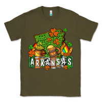 Army Green St. Patrick's Arkansas Classic Tee - OliviaCreatesArt