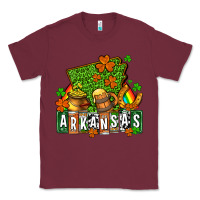 Burgundy St. Patrick's Arkansas Classic Tee - OliviaCreatesArt