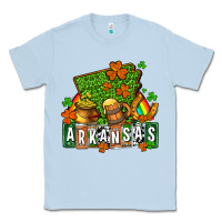 Dusty Blue St. Patrick's Arkansas Classic Tee - OliviaCreatesArt