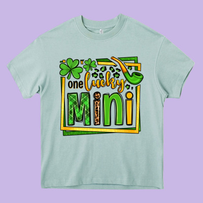 One Lucky Mini St. Patrick's Heavy Core Tee Designed By Oliviacreatesart