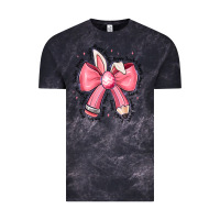 Cloud Black easter bunny pencil bow Vintage Tee - CowhideDigitalArt