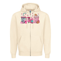 Sandshell pink Christmas coffee Zipper Hoodie - Jasminsmagicworld