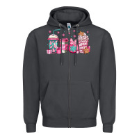 Smoke pink Christmas coffee Zipper Hoodie - Jasminsmagicworld