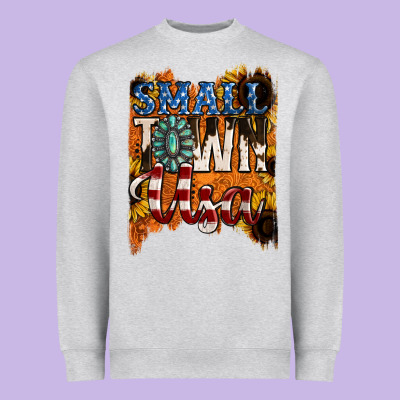 Small Town Usa Gemstone Heavyweight Sweatshirt Designed By Jasminsmagicworld
