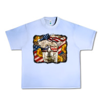 Grape Ice Western 4th Of July Lama Background Urban Heavy Tee - LillyAllenDesigns