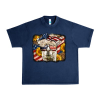 Navy Western 4th Of July Lama Background Urban Heavy Tee - LillyAllenDesigns