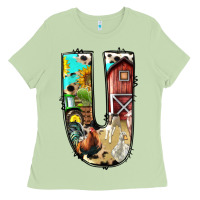 Matcha farm life alphabet lowercase letters u Ladies Tee - BundleAndBundleShop