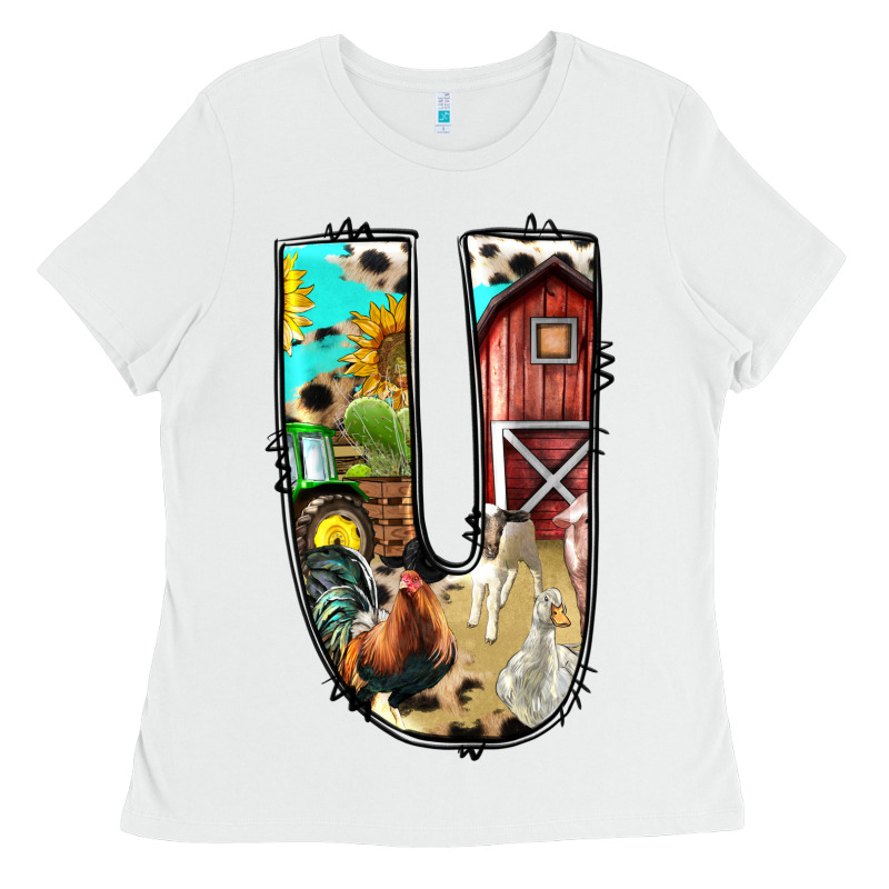 Farm Life Alphabet Lowercase Letters U Ladies Tee by BundleAndBundleShop | Teevron