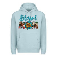 Blue Mist blessed mom Premium Hoodie - Artiststas