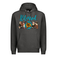 Charcoal Heather blessed mom Premium Hoodie - Artiststas