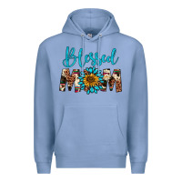 Colony Blue blessed mom Premium Hoodie - Artiststas