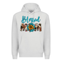 Dove Grey blessed mom Premium Hoodie - Artiststas