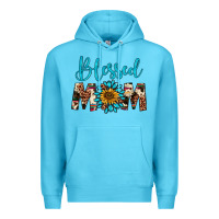 Ocean Blue blessed mom Premium Hoodie - Artiststas