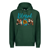 Sports Green blessed mom Premium Hoodie - Artiststas