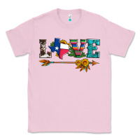 Love Texas Serape Cowhide Cactus And Sunflowers Classic Tee | Teevron