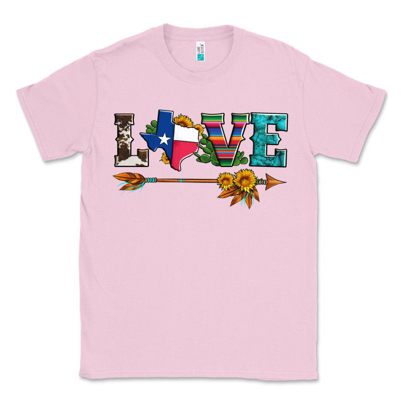 Love Texas Serape Cowhide Cactus And Sunflowers Classic Tee by Artiststas | Teevron